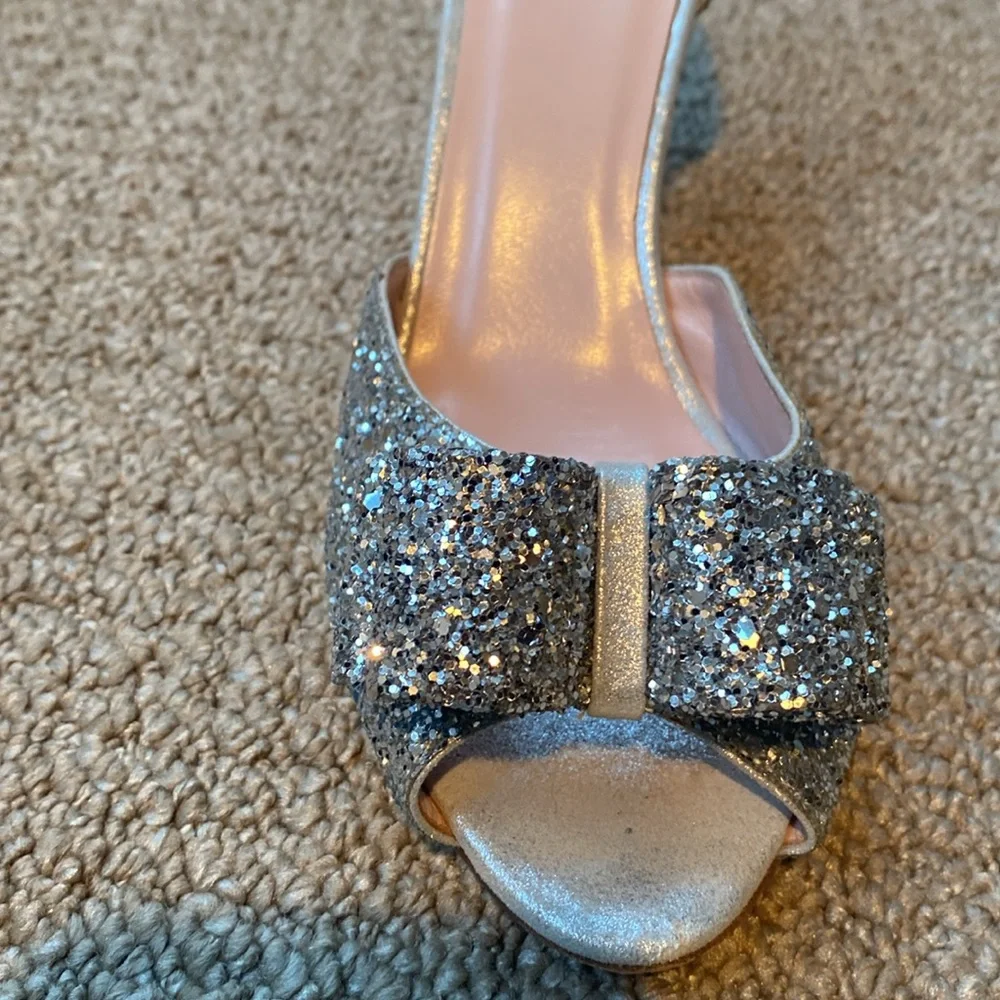 Kate Spade Silver Sela Heels in size 10